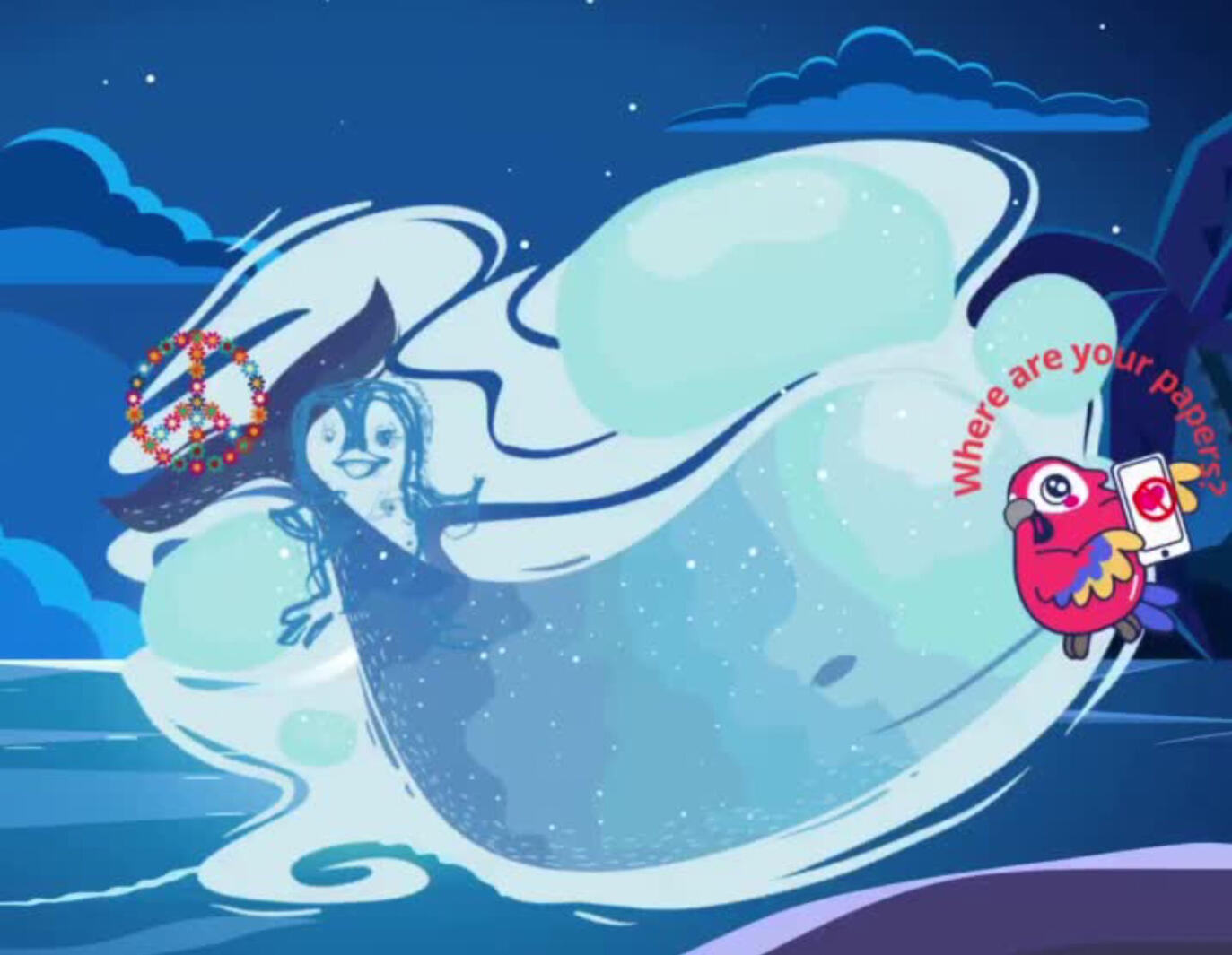 On the tail of a Greenpeace blue whale…